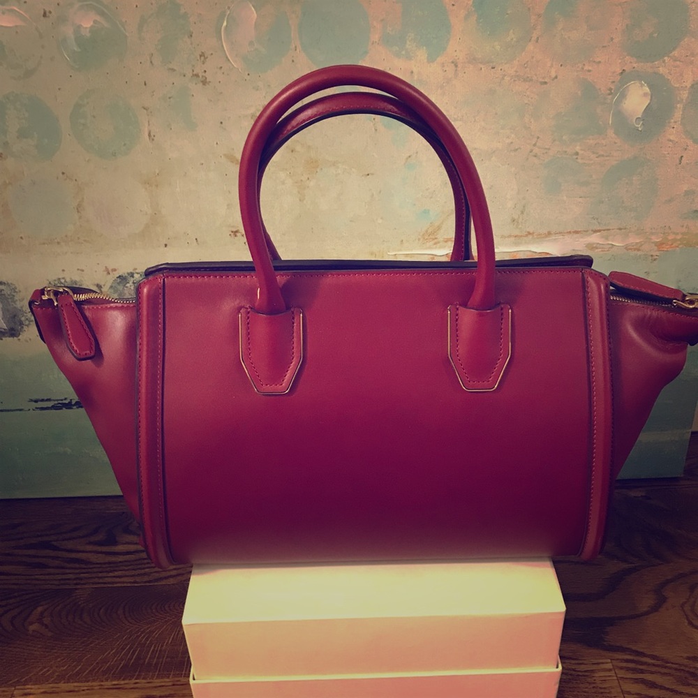 MCM Large Smooth Leather Satchel